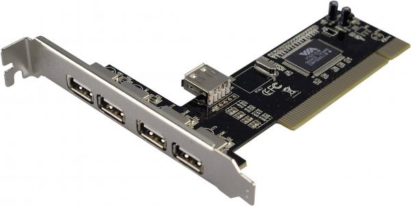 Logilink USB 2.0 4 + 1 portin PCI-kortti