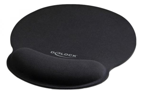 Delock Ergonomic Mouse pad with Wrist Rest black 252 x 227 mm