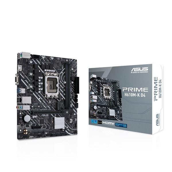 ASUS PRIME H610M-K D4 (mATX, H610, LGA 1700, DDR4)