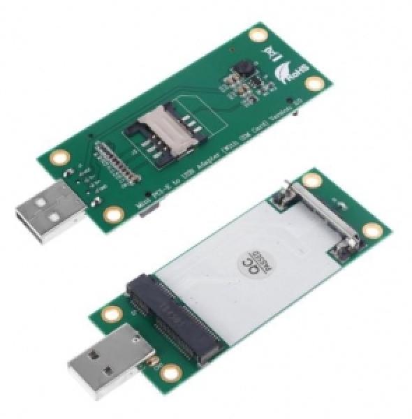 Mini PCI-E PCI-Express to USB Adapter SIM Card Slot for Mini PCI-E Module