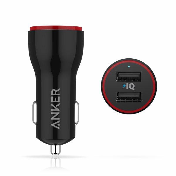 Anker PowerDrive 2 24W Dual USB-A, Black