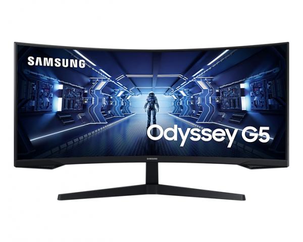 Samsung Odyssey G5 C34G55TWWU 34" kaareva 3440 x 1440 HDMI DisplayPort 165Hz