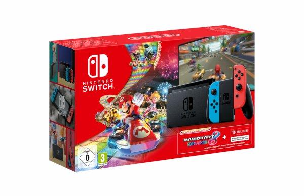 Nintendo Switch Konsoli (2019) Red/Blue + Mario Kart 8
