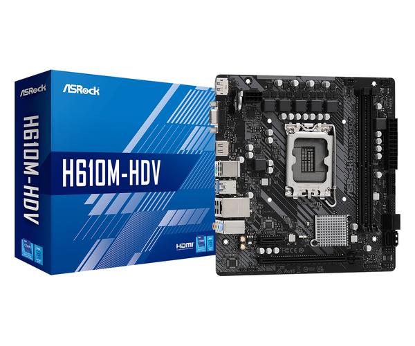 Asrock H610M-HDV Intel H610 LGA 1700 mikro ATX
