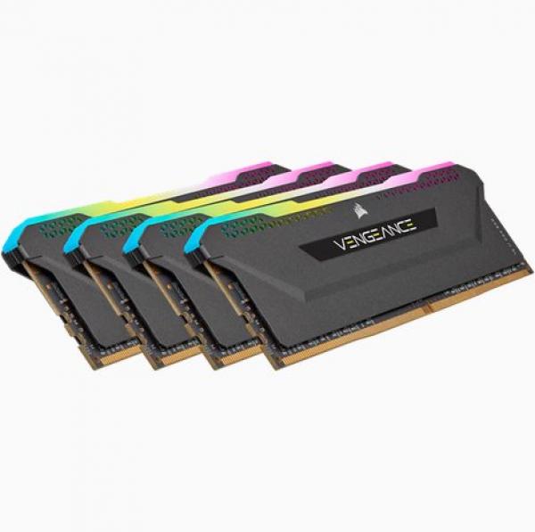 Corsair Vengeance RGB PRO SL 64GB DDR4 DIMM 3200MHz, 4x16GB, 1.35V, Black