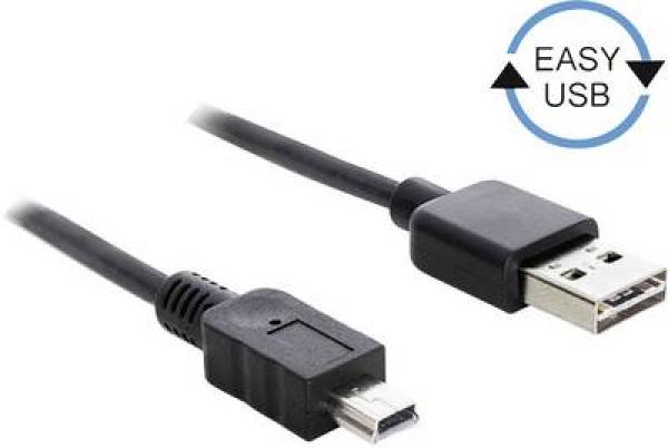 Cable Delock USB 2.0 to mini-B 5m black