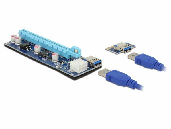Delock Riser Card PCI Express x1 -> x16 with 60 cm USB cable