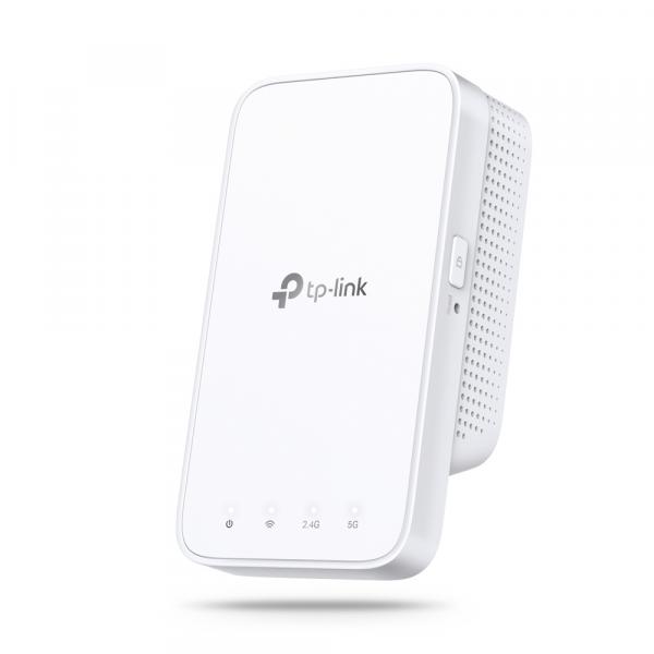 Poistotuote TP-Link RE300 Wi-Fi-vahvistin, perustuu mesh-tekniikkaan, vähentää langattoman verkon katvealueita, kaksitaajuustoiminto (Dual Band), valkoinen