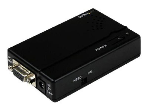 StarTech.com VGA2VID VGA S-Video/RCA Musta kaapeli liitäntä / adapteri
