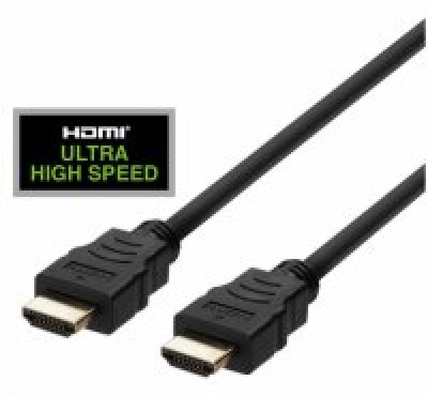 DELTACO ultranopea HDMI-kaapeli, 48Gbps, 1m, valkoinen