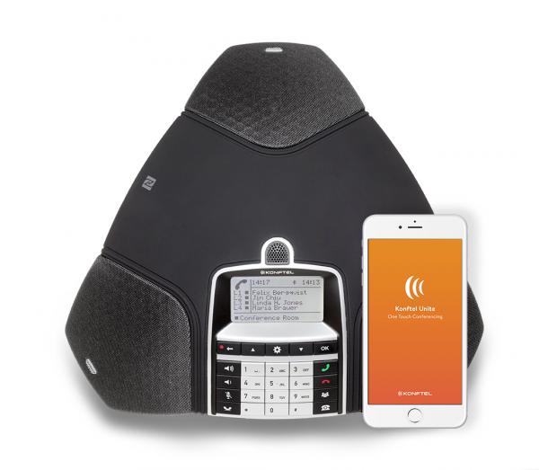 Konftel 300IPx - SIP/USB speakerphone, OmniSound, PoE, built-in bridge, Konftel Unite app compatible