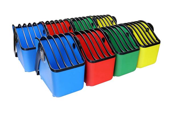 Lockncharge LARGE 13- Plastic Device Basket -Set of 8- - 2x Yellow Green Blue Red