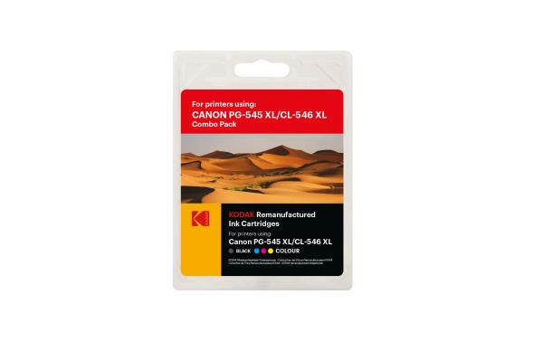 Kodak (PG-545XL & CL-546XL) Value Pack (Sort, cyan, magenta, ) 17 + 16,5 ml - Canon (kompatibel)