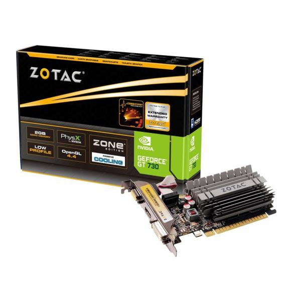 ZOTAC GeForce GT 730 - ZONE Edition - näytönohjain - GF GT 730 - 2 Gt