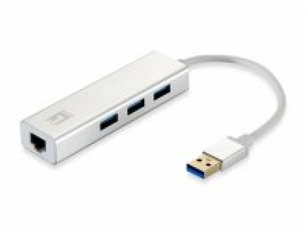 LevelOne Adapter USB3.0 -> GBit-LAN + USB3.0-Hub