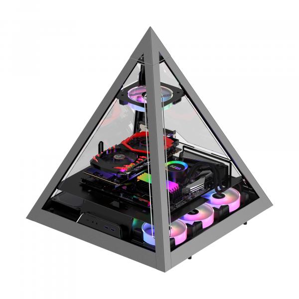 AZZA Pyramid 804L RGB Mid-Tower pyraamidin mallinen kotelo