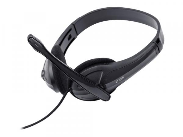 Havit H2105D Wired Headphone, musta