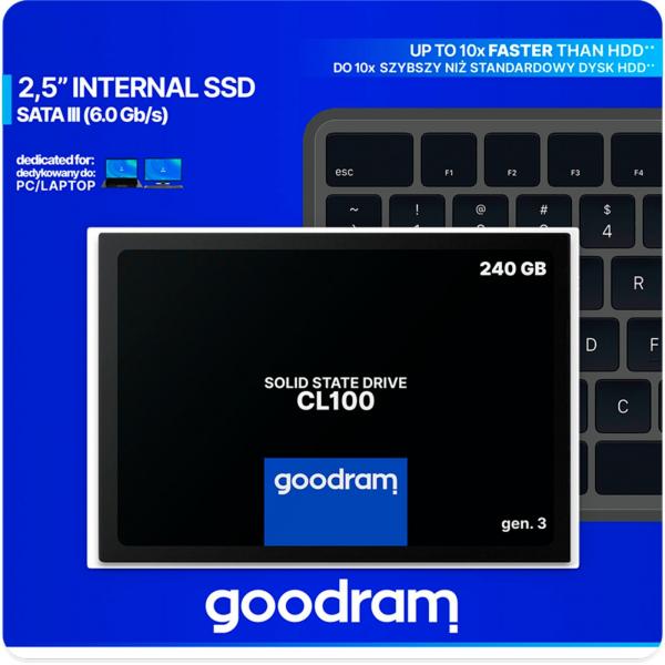 GOODRAM SSD CL100 Gen.3 240GB 2.5 SATA-600