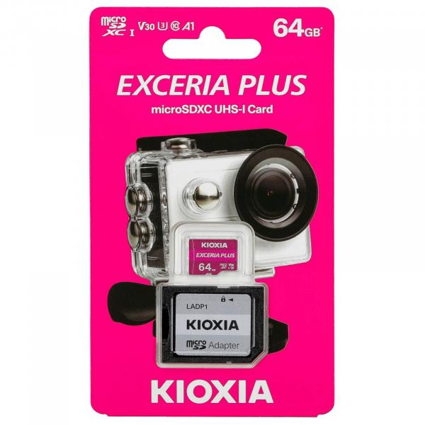  Kioxia Exceria Plus microSDXC 64GB Class 10 UHS-1 U3
