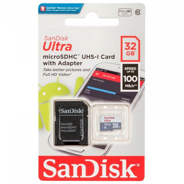 SanDisk Ultra Lite microSDHC Ad. 32GB 100MB/s  SDSQUNR-032G-GN3MA