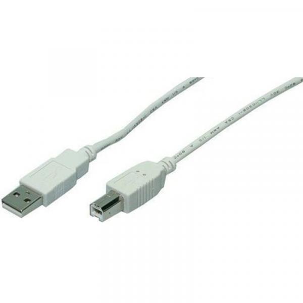 Cable Logilink USB-A to USB-B, uro-uros M/M Harmaa