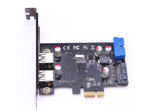 MicroConnect - USB sovitin - PCIe 2.0 - USB 3.0 x 2 + USB 3.0 (internal) x 2