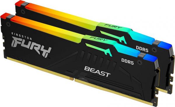 Kingston FURY Beast RGB 32GB DIMM (Kit of 2) 5600MT/s DDR5 CL40