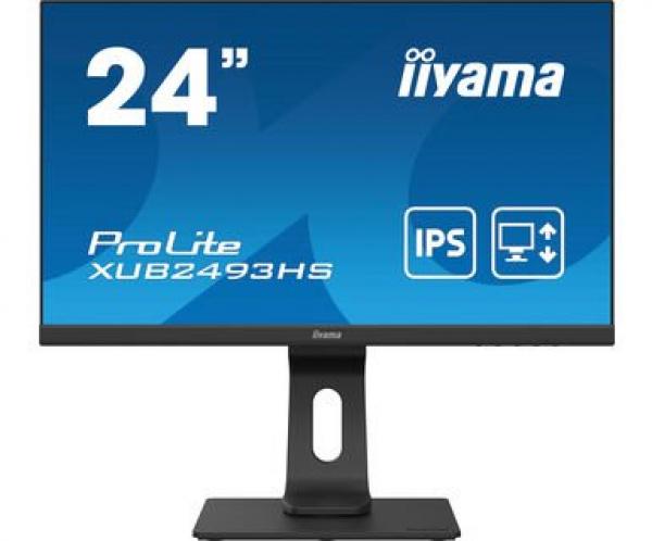 iiyama ProLite XUB2493HS-B4 24 1920 x 1080 VGA (HD-15) HDMI DisplayPort 75Hz Pivot Skrm
