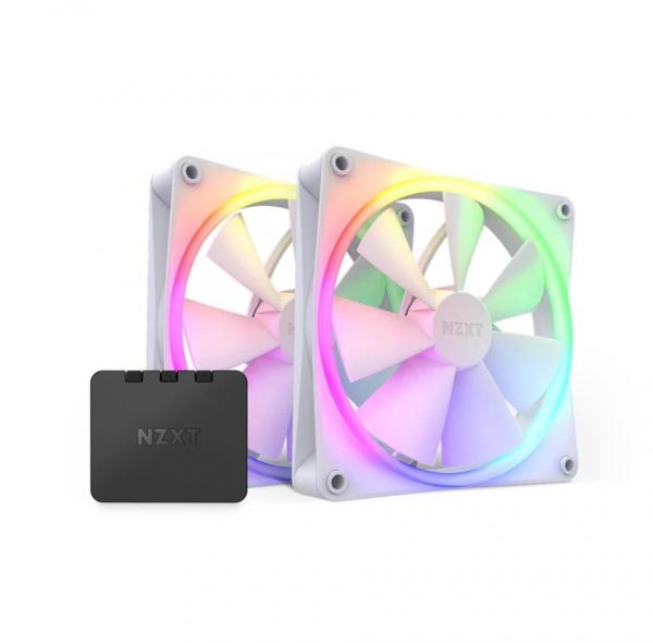 NZXT F140 RGB 140mm White 2-pack & RGB Controller