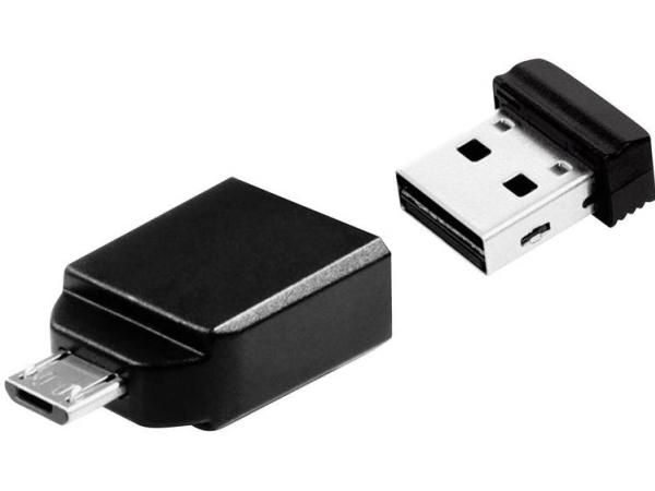 Verbatim Store n Stay Nano  16GB USB 2.0 + OTG Adapter micro USB
