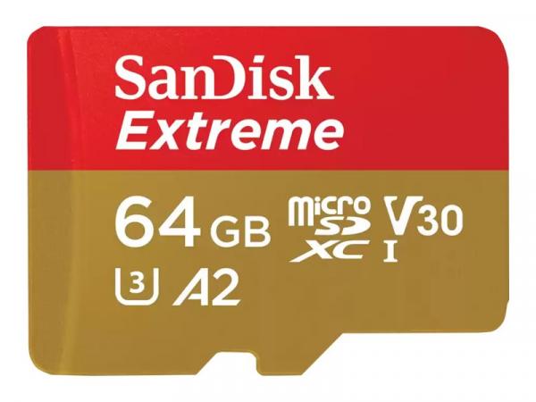 SANDISK Extreme microSDXC 64GB + SD Adp