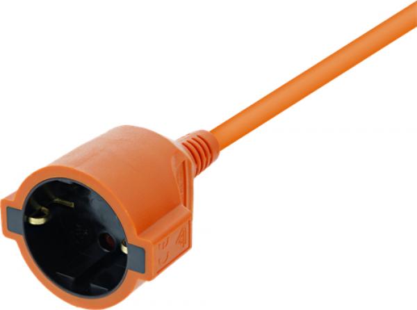 DELTACO yksiosainen jatkojohto, IP20 H05VV-F 3G1.5 20m, oranssi
