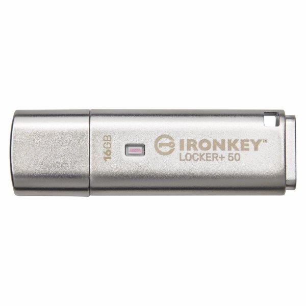 Kingston IronKey Locker 50 16GB USB 3.2 Gen 1 Slv