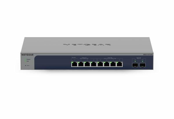 Netgear 10Port Switch 100/1000/10000 MS510TXM 8-Port Multi-Gigabit/10G Ethernet Smart Managed Pr