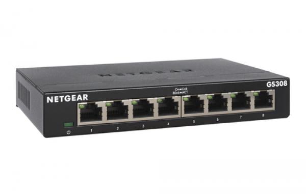 Netgear Switch, GS308 8PT GIGE Unmanaged Switch 300-series