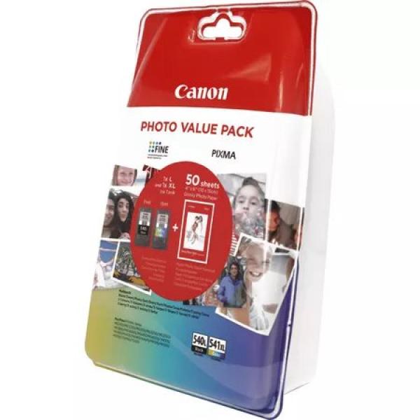 Canon PG-540 L / CL-541 XL Photo Value Pack GP-501 50 sivua - värit M, Y C ja musta