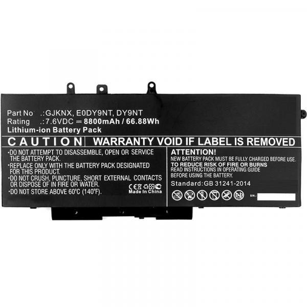 CoreParts Laptop Battery for Dell 62.3Wh Li-Pol 7.6V 8200mAh Latitude 14 5491 15 5591 5280 5290 5480 5490 5495 5580 5590, Precision 3520 3530, Dell Latitude E5480 E5580 E5490 E5590