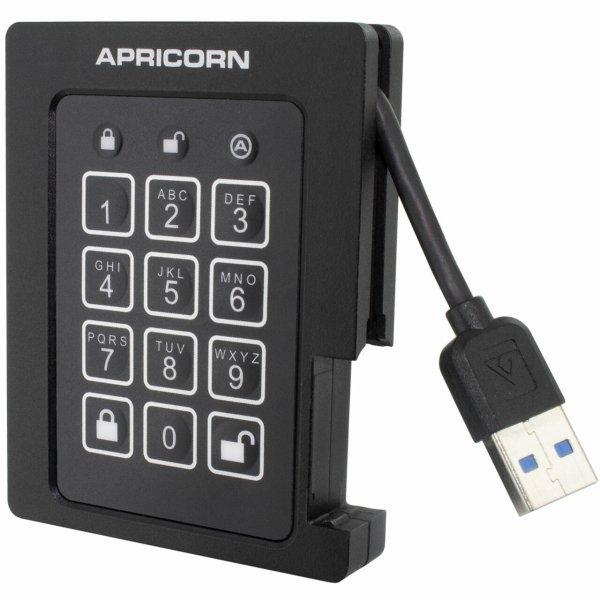 Apricorn Aegis Padlock 2,5 1TB SSD -turvalukittu ulkoinen levy