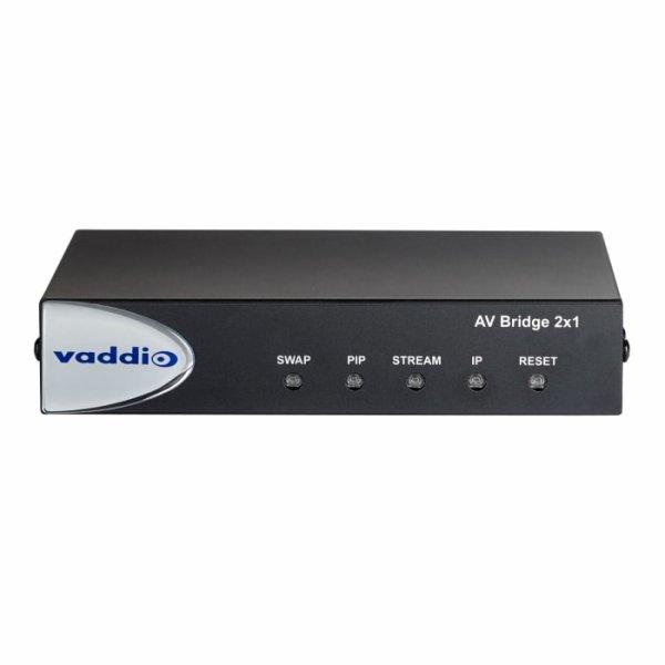 Vaddio AV Bridge 2x1, USB Gateway for 2x Camera/HDMI video to HDMI/USB/IP-stream, 4x4 Dante (in/out)