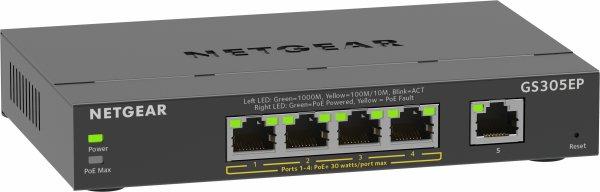 Netgear Switch, GS305EP 5PT GE Plus Switch w/PoE+