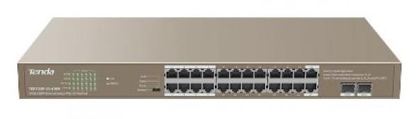 Tenda 24x GE PoE+ 2x SFP Ethernet switch 370W 19"