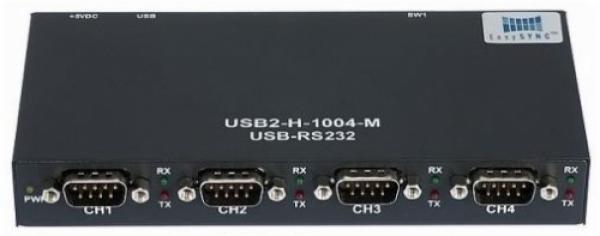 USB to 4x RS-232 Serial adapter, Industrial