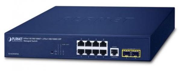 8x10/100/1000 + 2xSFP Switch SNMP/Web-smart IPv4/6 12"