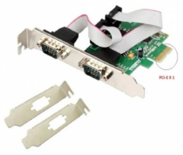 IOCREST 2x RS-232 PCI Express LowProfile 16C550, WCH382
