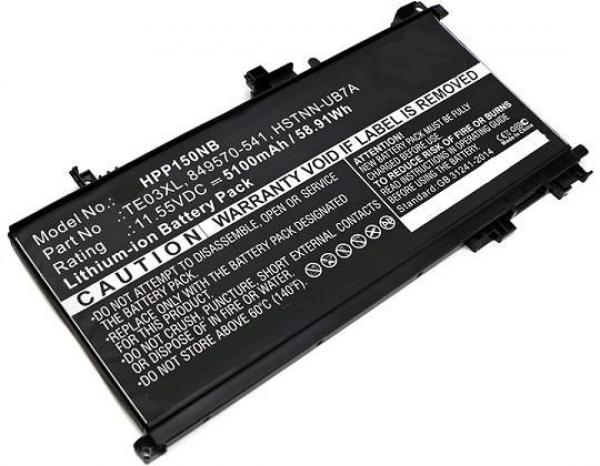 CoreParts Laptop Battery for HP Laptop Battery for HP 61.6Wh 15.4V Li-Pol 4000mAh, Black