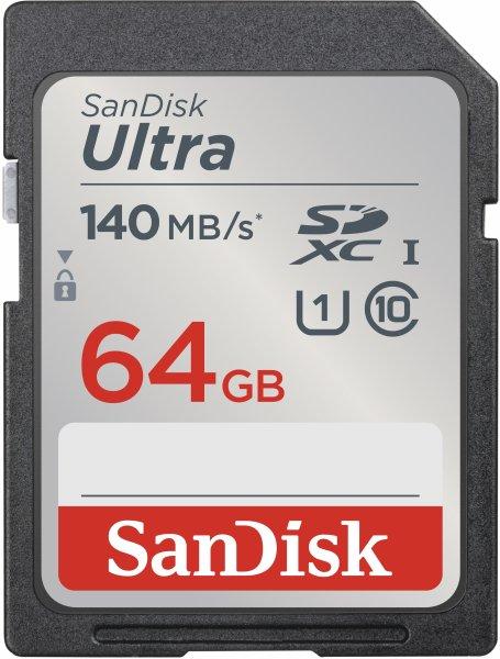 SANDISK Muistikortti SDXC Ultra 64GB 140MB/s