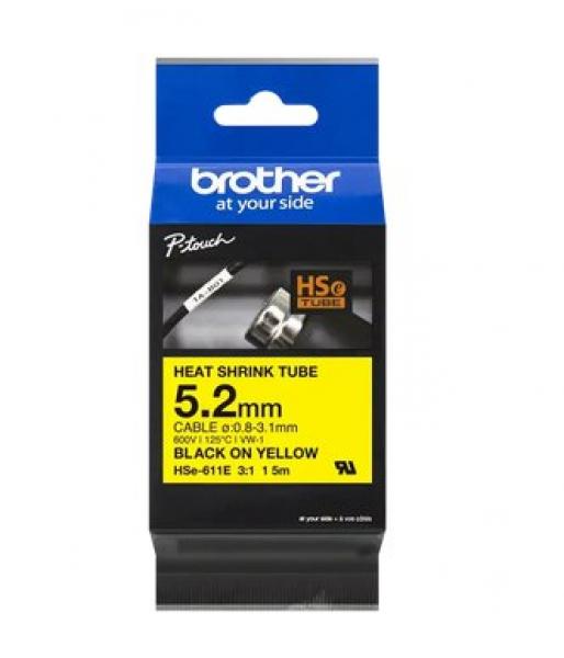 Brother HSE611E, Musta, Keltainen, Brother, 5,2 mm, 1,5 m, 1 kpl