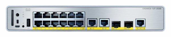 Cisco C9200CX-12T-2X2G-E, Hallittu, Gigabit Ethernet (10/100/1000), Power over Ethernet -tuki, Telineasennus