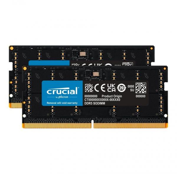 Crucial DDR5-5600 Kit 64GB 2x32GB SODIMM CL46 (16Gbit)
