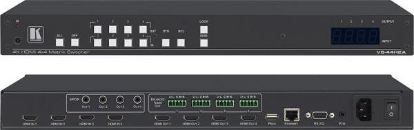 Kramer VS-44H2A 4x4 4K HDR HDMI HDCP 2.2 Matrix er Audio De-embedding Video-/audioswitch HDMI